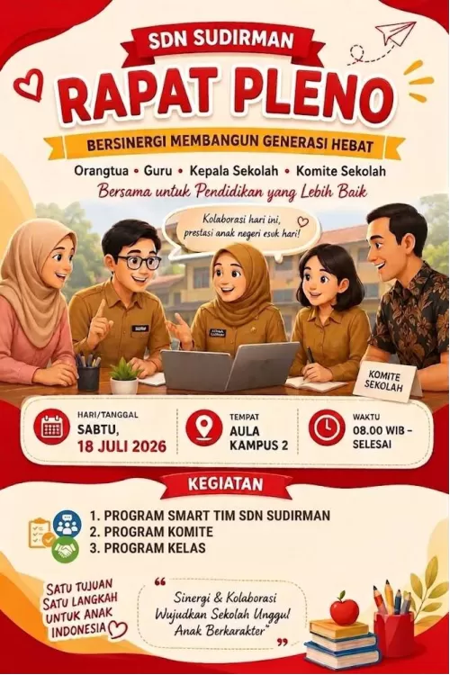 Sinergi Tanpa Batas: SD N Sudirman Paparkan Program Strategis Setahun ke Depan dalam Rapat Pleno 2026